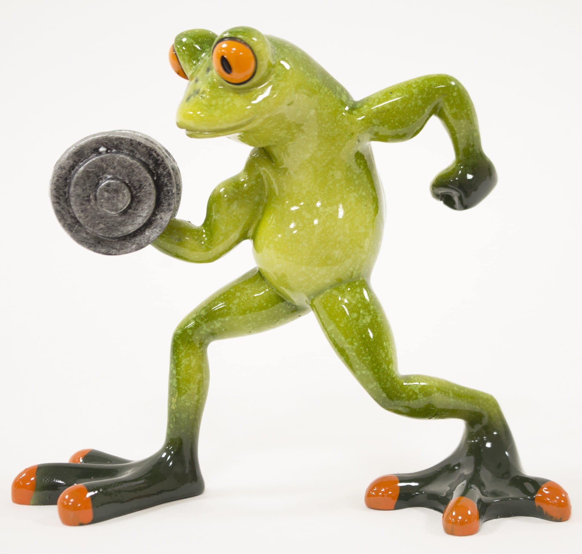 Bodybuilder Frog with Dumbbells – Fitness Figurine