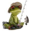 Fisherman Frog with Rod and Fish – Figurine for Fishing Enthusiasts