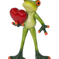 Frog in Love with Red Heart – Valentine's Figurine