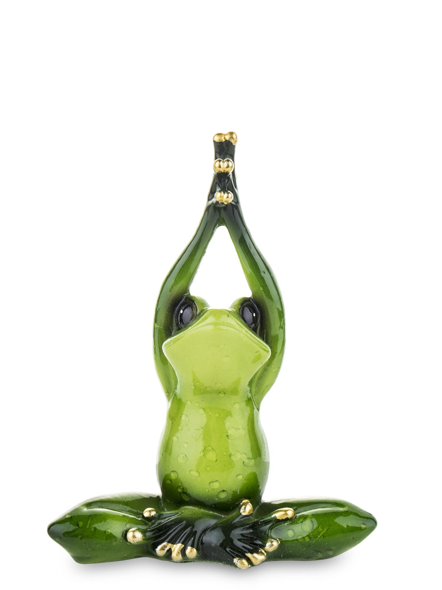 Frog in Lotus Position with Raised Arms – Namaste Yoga Figurine