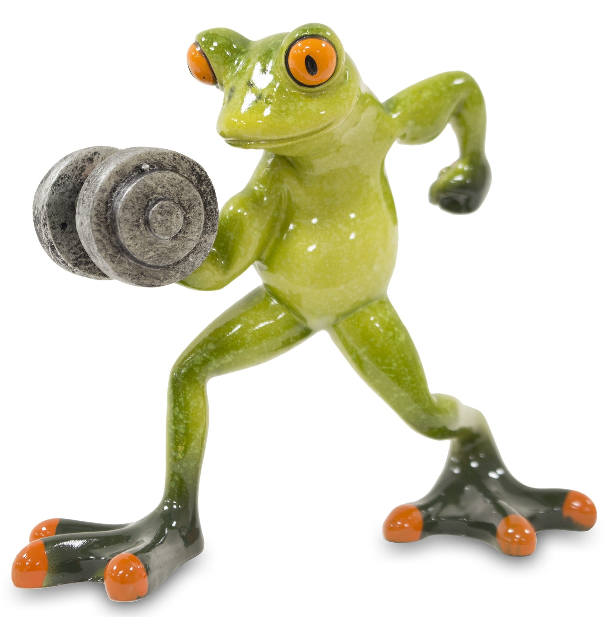 Bodybuilder Frog with Dumbbells – Fitness Figurine