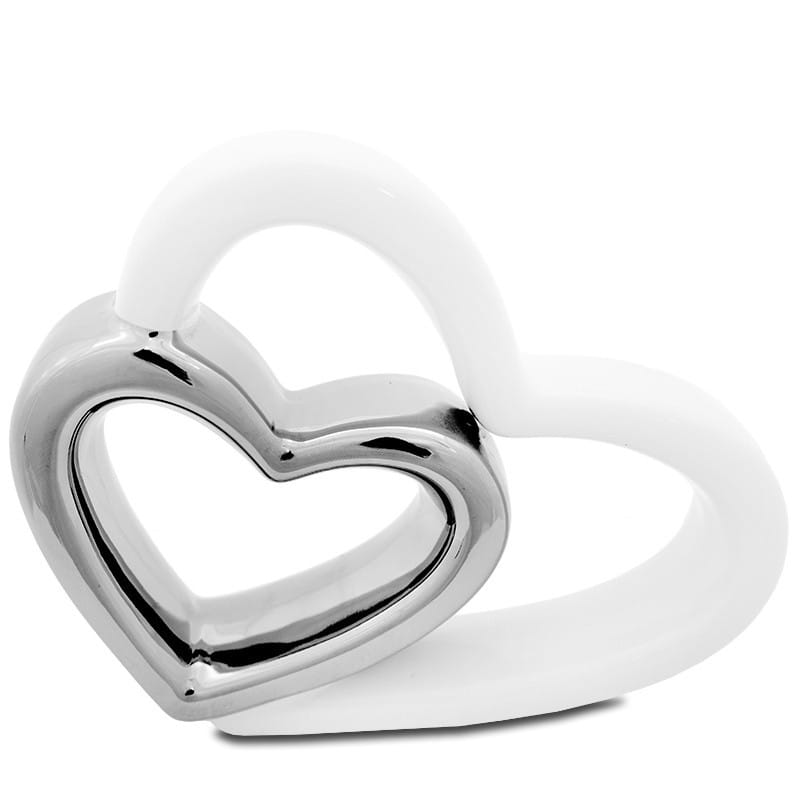 Intertwined Hearts – Ceramic Decorative Sculpture