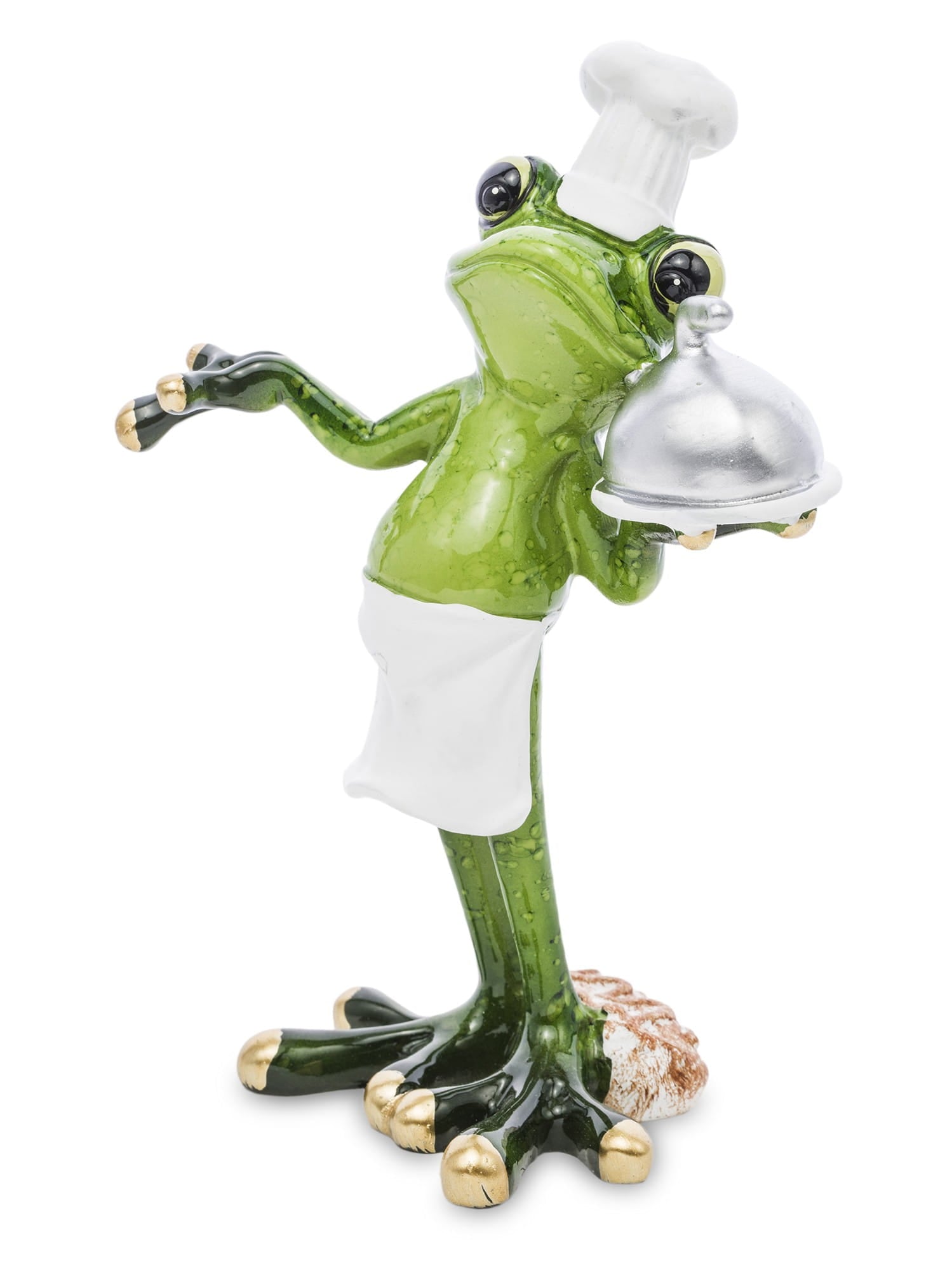 Chef Frog with Tray and Bread – Cook Figurine