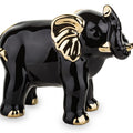 Black and Gold Elephant – Glamour Ceramic Figurine
