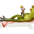 Frog on a Sun Lounger with Cocktail – Holiday Figurine