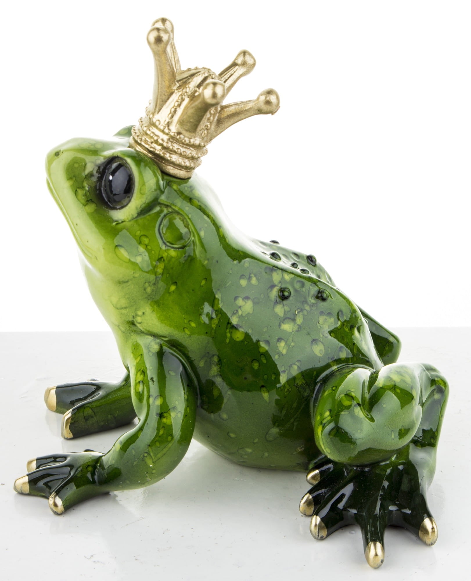 Frog Prince in a Golden Crown – Fairytale Figurine