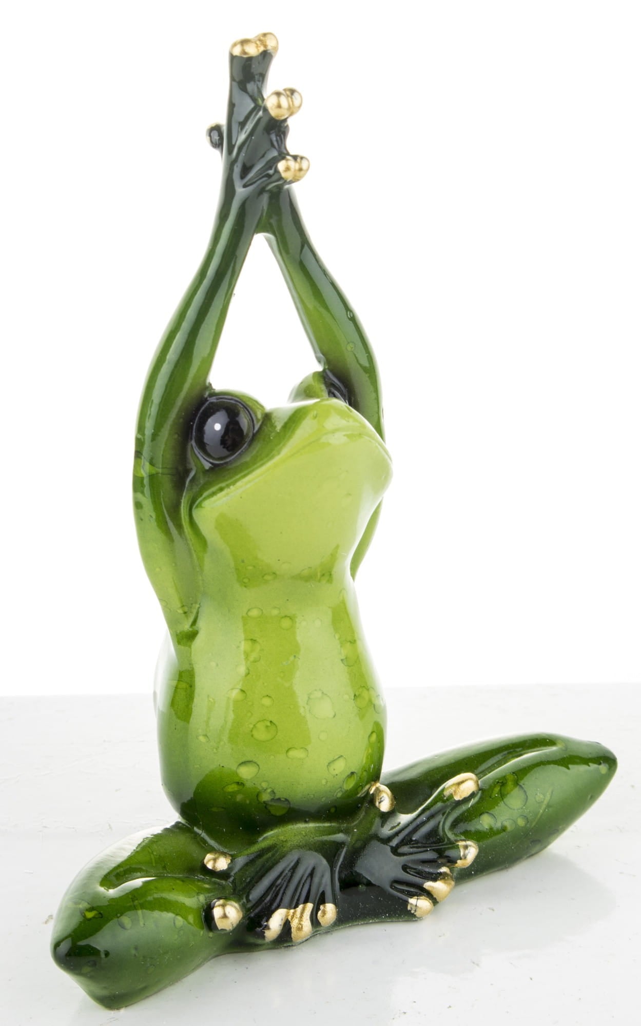 Frog in Lotus Position with Raised Arms – Namaste Yoga Figurine